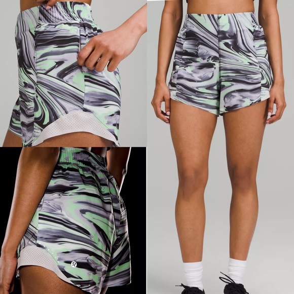 EUC Lululemon Hotty Hot HR Short 4" Special Edition Paint Glide Warp Multi - Picture 1 of 10